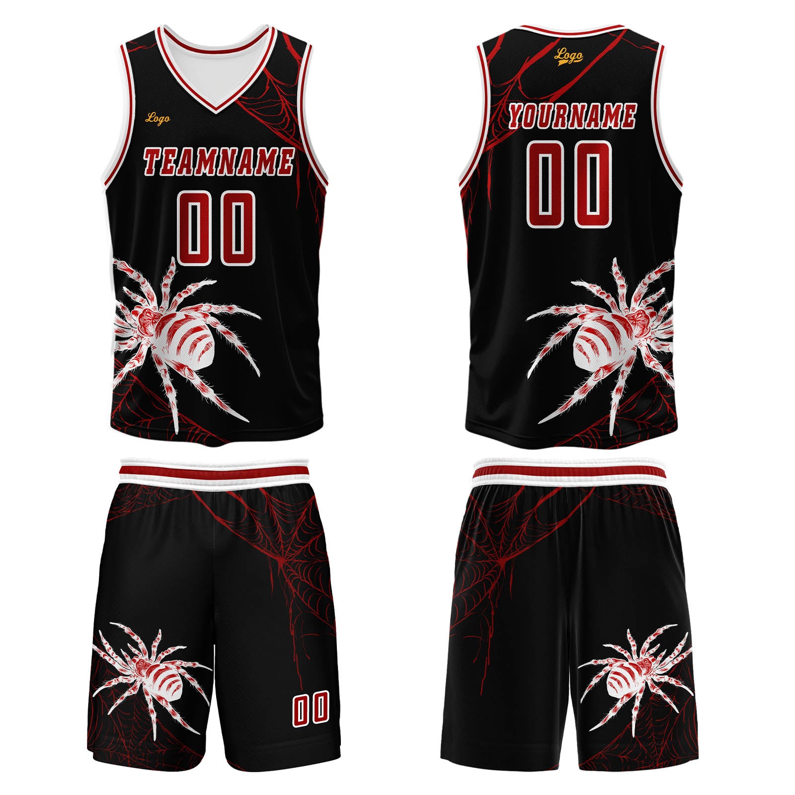 Custom Red Basketball Jersey Uniform Suit Printed Your Logo Name Number enthsush