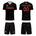 Custom Black Orange Red Jerseys for Men Women Personalized Soccer Uniforms for Adult and Kid enthsush
