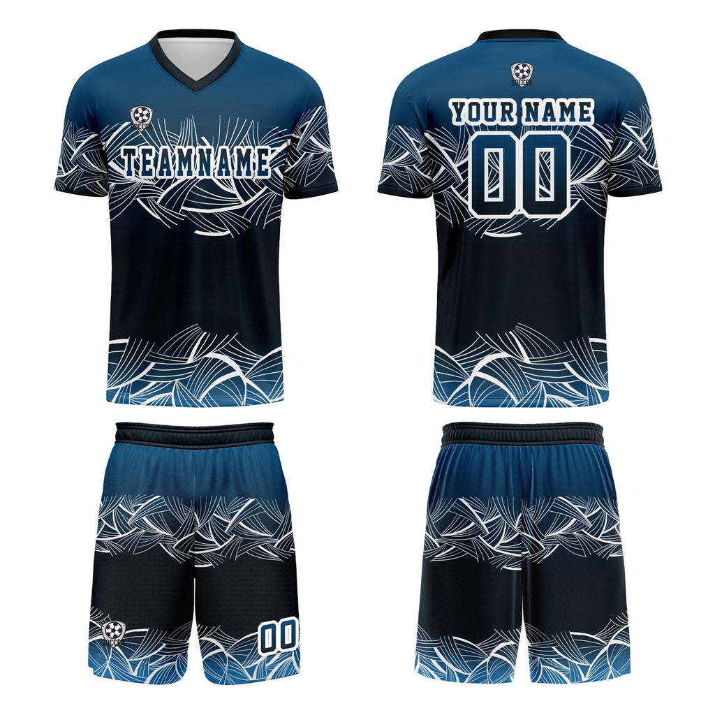 Custom Blue Jerseys for Men Women Personalized Soccer Uniforms for Adult and Kid enthsush