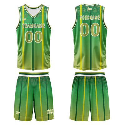 Custom Green Basketball Jersey Uniform Suit Printed Your Logo Name Number enthsush
