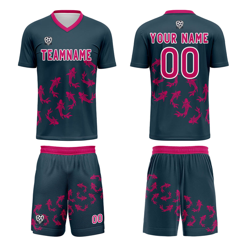 Custom Universal Blue Jerseys for Men Women Personalized Soccer Uniforms for Adult and Kid