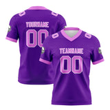 Custom Purple Pink Football Jersey Personalized Football Shirts for Men Women  Printed Team Name Number Logo