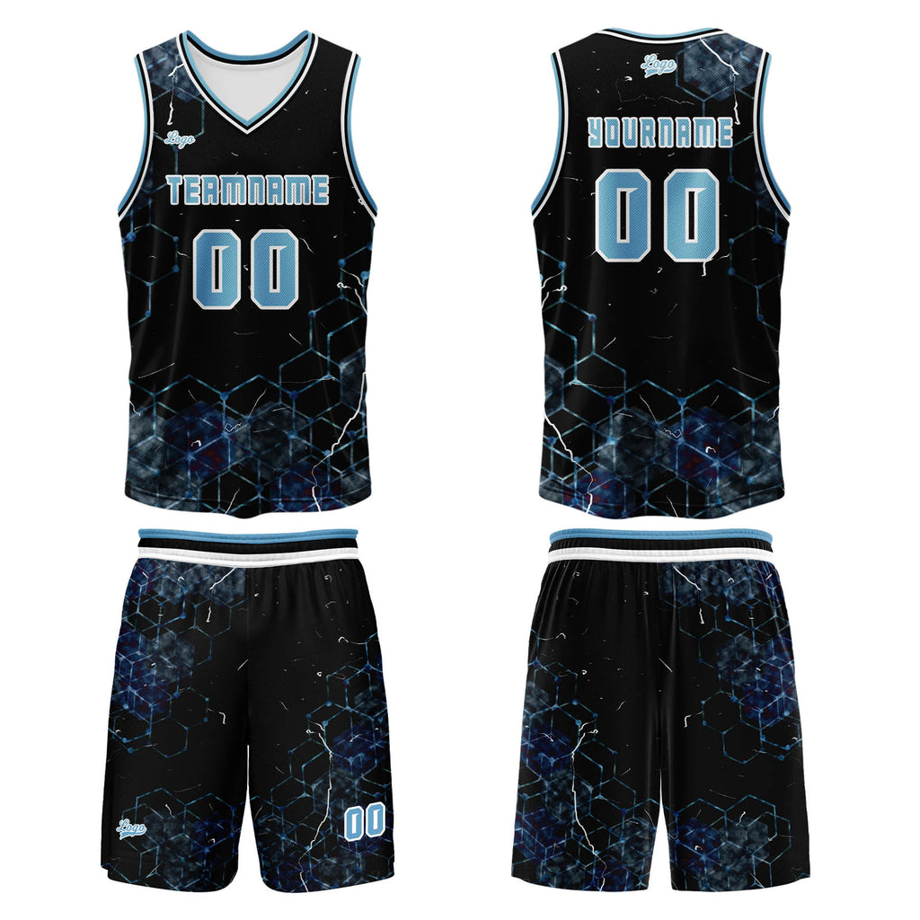 Custom Blue Basketball Jersey Uniform Suit Printed Your Logo Name Number enthsush