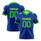 Custom Blue Green Football Jersey Personalized Football Shirts for Men Women  Printed Team Name Number Logo