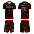Custom Black Red Jerseys for Men Women Personalized Soccer Uniforms for Adult and Kid enthsush
