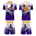 Custom White Purple Jerseys for Men Women Personalized Soccer Uniforms for Adult and Kid enthsush