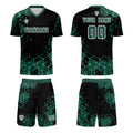 Custom Dark Green Jerseys for Men Women Personalized Soccer Uniforms for Adult and Kid enthsush