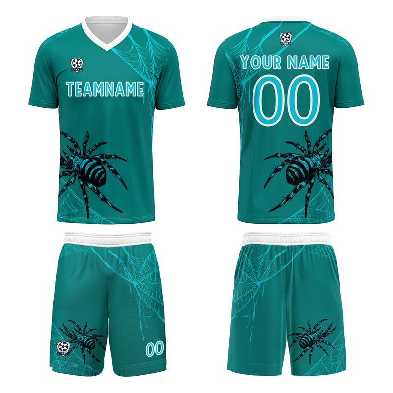 Custom Dark Green Jerseys for Men Women Personalized Soccer Uniforms for Adult and Kid