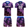 Custom Blue Purple Jerseys for Men Women Personalized Soccer Uniforms for Adult and Kid enthsush