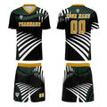 Custom Green Yellow Jerseys for Men Women Personalized Soccer Uniforms for Adult and Kid enthsush