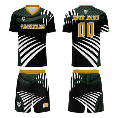 Custom Green Yellow Jerseys for Men Women Personalized Soccer Uniforms for Adult and Kid enthsush