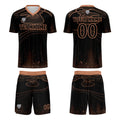 Custom Black Orange Soccer Jerseys for Men Women Personalized Soccer Uniforms for Adult and Kid enthsush