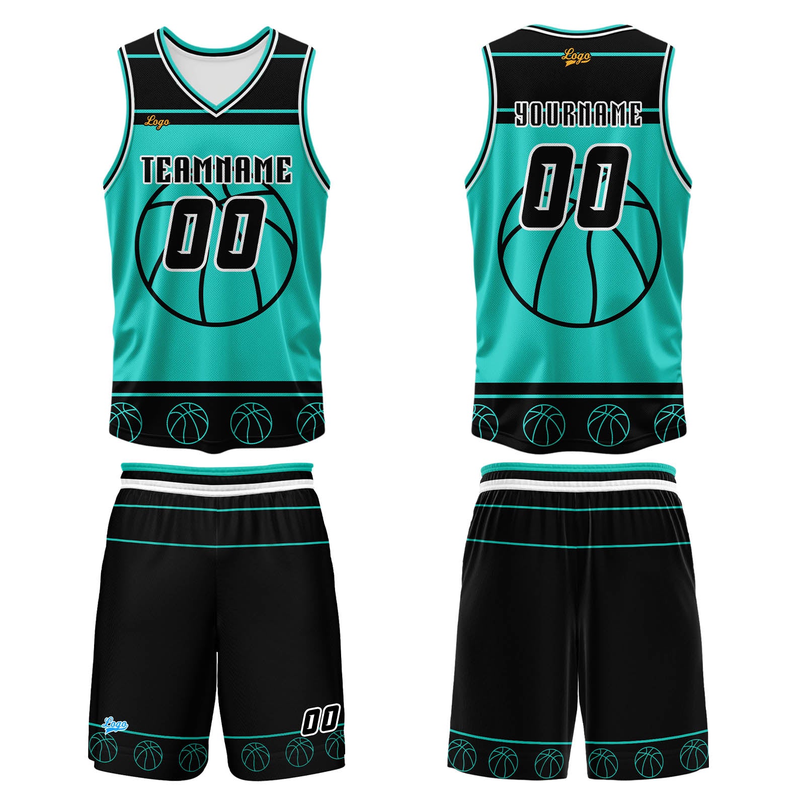 Custom White Tiffany Blue Basketball Jersey Uniform Suit Printed Your Logo Name Number enthsush
