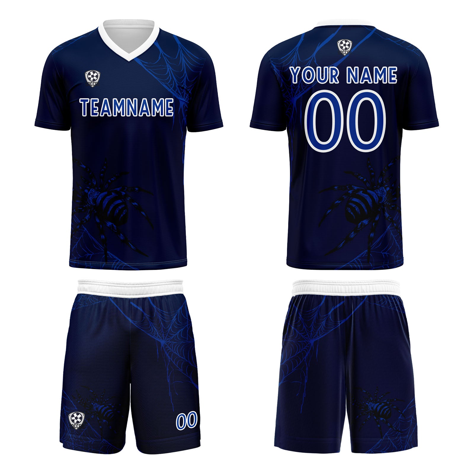 Custom Blue Jerseys for Men Women Personalized Soccer Uniforms for Adult and Kid enthsush