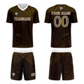 Custom Dark Brown Jerseys for Men Women Personalized Soccer Uniforms for Adult and Kid enthsush