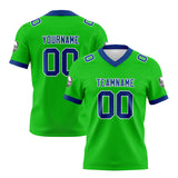 Custom Green Blue Football Jersey Personalized Football Shirts for Men Women  Printed Team Name Number Logo