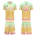 Custom Yellow Mint Green Jerseys for Men Women Personalized Soccer Uniforms for Adult and Kid enthsush