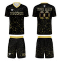 Custom Black Yellow Jerseys for Men Women Personalized Soccer Uniforms for Adult and Kid enthsush