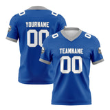 Custom Blue Grey Football Jersey Personalized Football Shirts for Men Women  Printed Team Name Number Logo