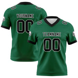 Custom Green Black Football Jersey Personalized Football Shirts for Men Women  Printed Team Name Number Logo