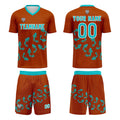 Custom Orange Jerseys for Men Women Personalized Soccer Uniforms for Adult and Kid enthsush