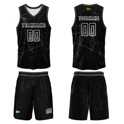 Custom Black Ash Basketball Jersey Uniform Suit Printed Your Logo Name Number enthsush