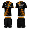 Custom Black Orange Jerseys for Men Women Personalized Soccer Uniforms for Adult and Kid enthsush