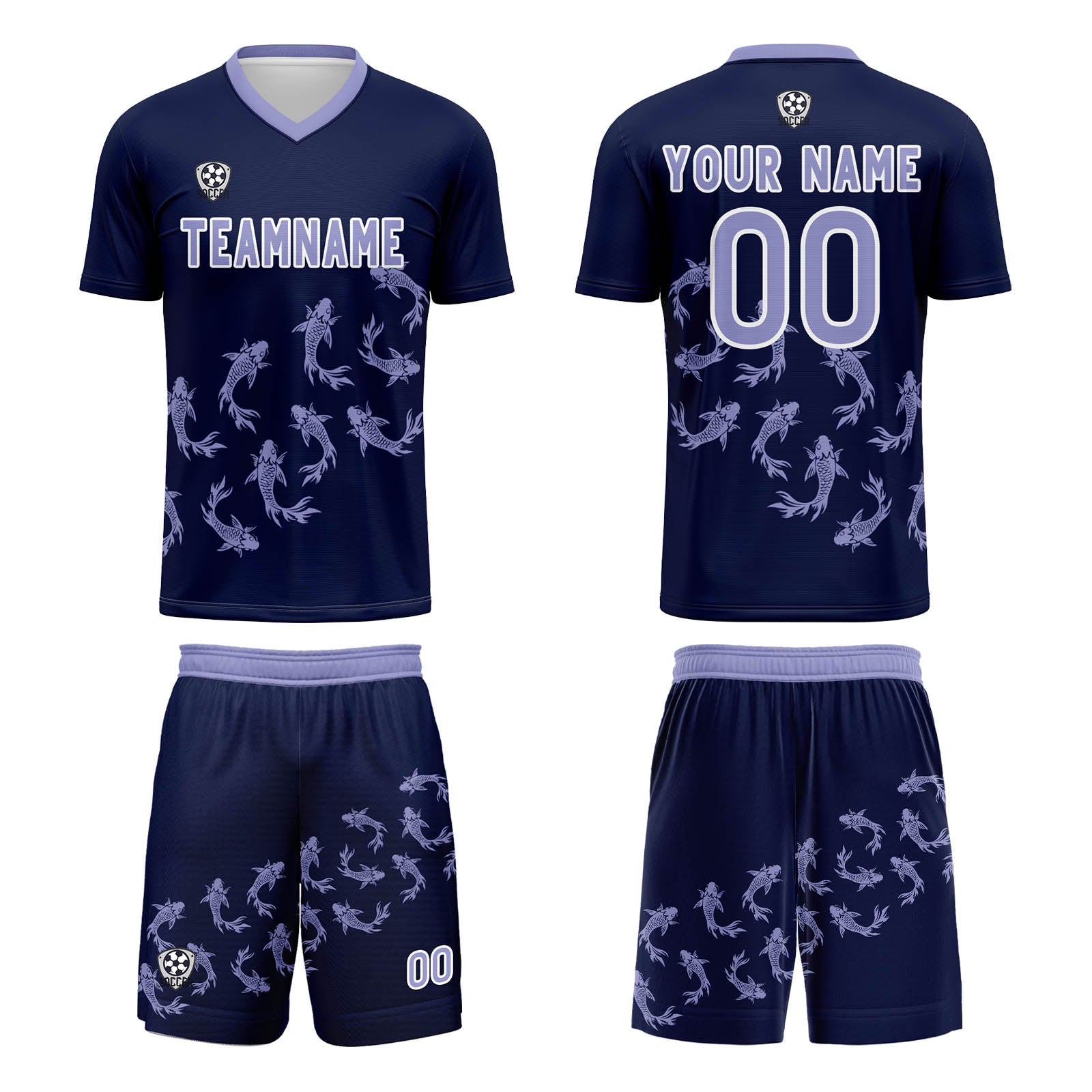 Custom Deep Purple Jerseys for Men Women Personalized Soccer Uniforms for Adult and Kid enthsush