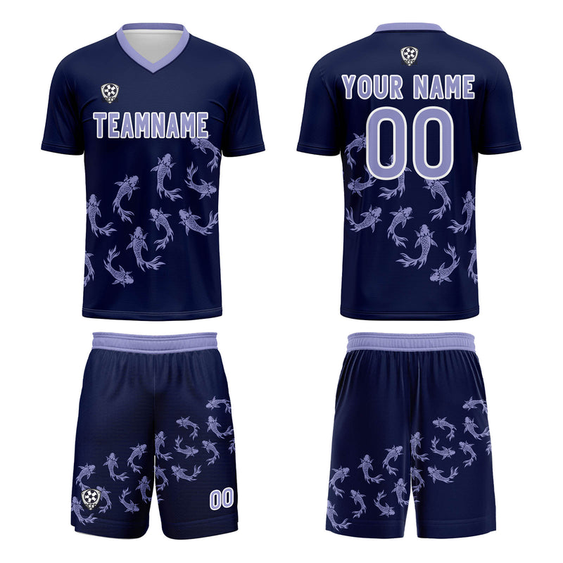 Custom Deep Purple Jerseys for Men Women Personalized Soccer Uniforms for Adult and Kid