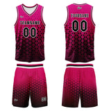 Custom Pink Black Basketball Jersey Uniform Suit Printed Your Logo Name Number