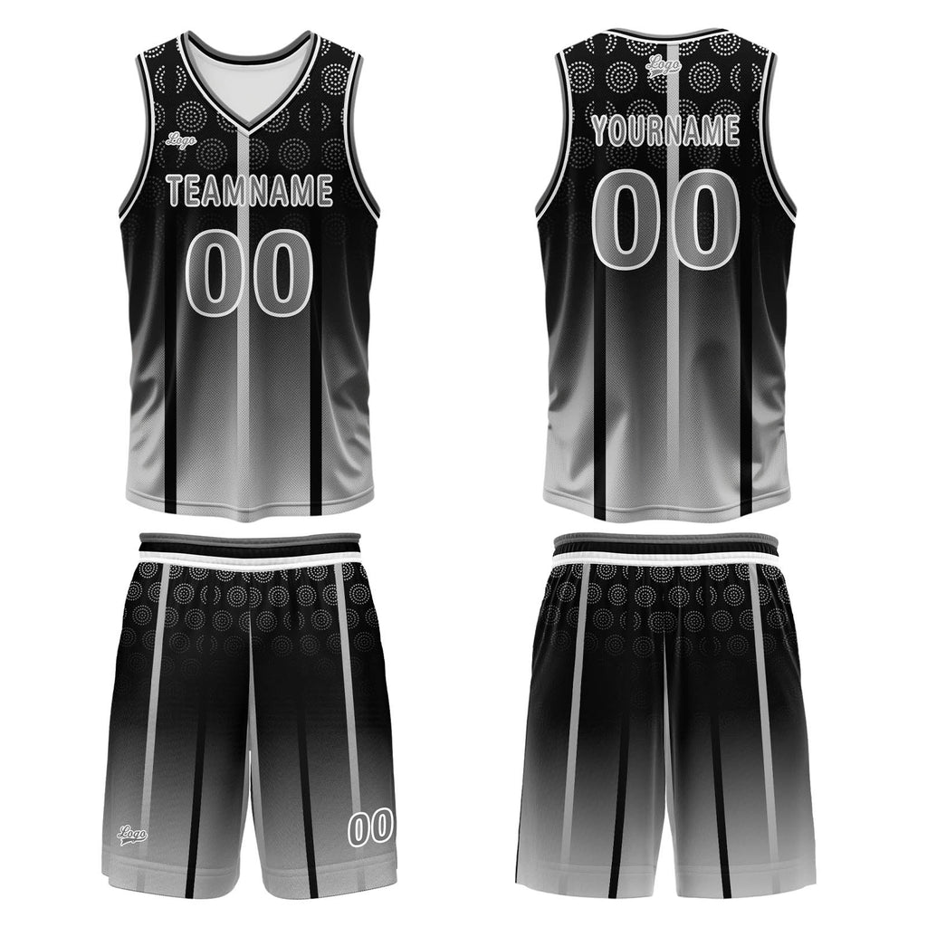 Custom Black Basketball Jersey Uniform Suit Printed Your Logo Name Number enthsush