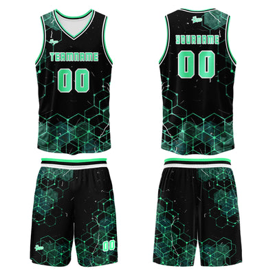 Custom Fluorescent Green Basketball Jersey Uniform Suit Printed Your Logo Name Number enthsush