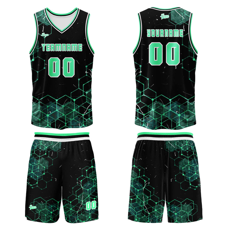 Custom Fluorescent Green Basketball Jersey Uniform Suit Printed Your Logo Name Number