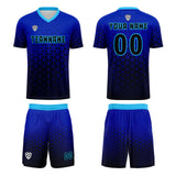 Custom Blue Jerseys for Men Women Personalized Soccer Uniforms for Adult and Kid