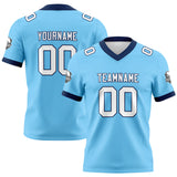 Custom Blue Navy Football Jersey Personalized Football Shirts for Men Women  Printed Team Name Number Logo