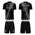 Custom Black Grey Jerseys for Men Women Personalized Soccer Uniforms for Adult and Kid enthsush