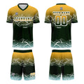 Custom Yellow Green Jerseys for Men Women Personalized Soccer Uniforms for Adult and Kid enthsush