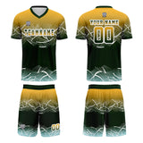 Custom Yellow Green Jerseys for Men Women Personalized Soccer Uniforms for Adult and Kid