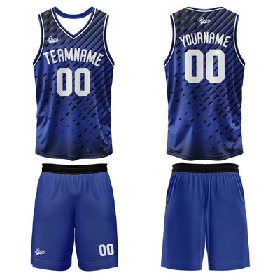 Custom Blue Basketball Jersey Uniform Suit Printed Your Logo Name Number enthsush