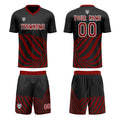 Custom Black Red Soccer Jerseys for Men Women Personalized Soccer Uniforms for Adult and Kid enthsush