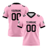 Custom Pink Black Football Jersey Personalized Football Shirts for Men Women  Printed Team Name Number Logo