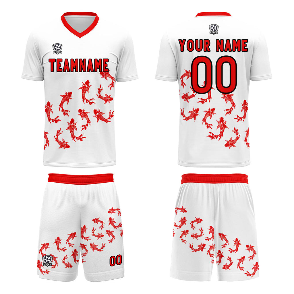 Custom White Jerseys for Men Women Personalized Soccer Uniforms for Adult and Kid enthsush