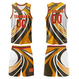 Custom Yellow Orange Basketball Jersey Uniform Suit Printed Your Logo Name Number