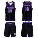 Custom Purple Basketball Jersey Uniform Suit Printed Your Logo Name Number