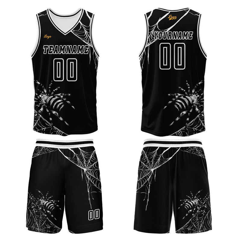 Custom Black Basketball Jersey Uniform Suit Printed Your Logo Name Number