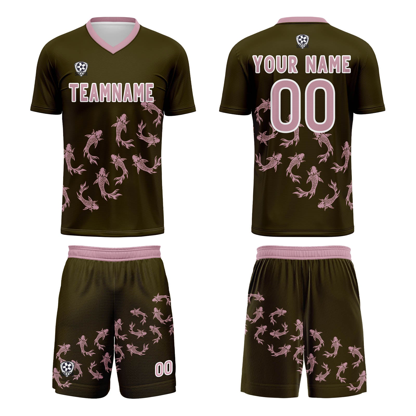 Custom Olive Green Jerseys for Men Women Personalized Soccer Uniforms for Adult and Kid enthsush