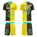 Custom Yellow Olive Green Soccer Jerseys for Men Women Personalized Soccer Uniforms for Adult and Kid enthsush