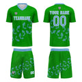 Custom Grass Green Jerseys for Men Women Personalized Soccer Uniforms for Adult and Kid enthsush