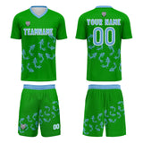 Custom Grass Green Jerseys for Men Women Personalized Soccer Uniforms for Adult and Kid