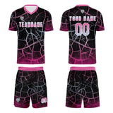 Custom Black Pink Jerseys for Men Women Personalized Soccer Uniforms for Adult and Kid